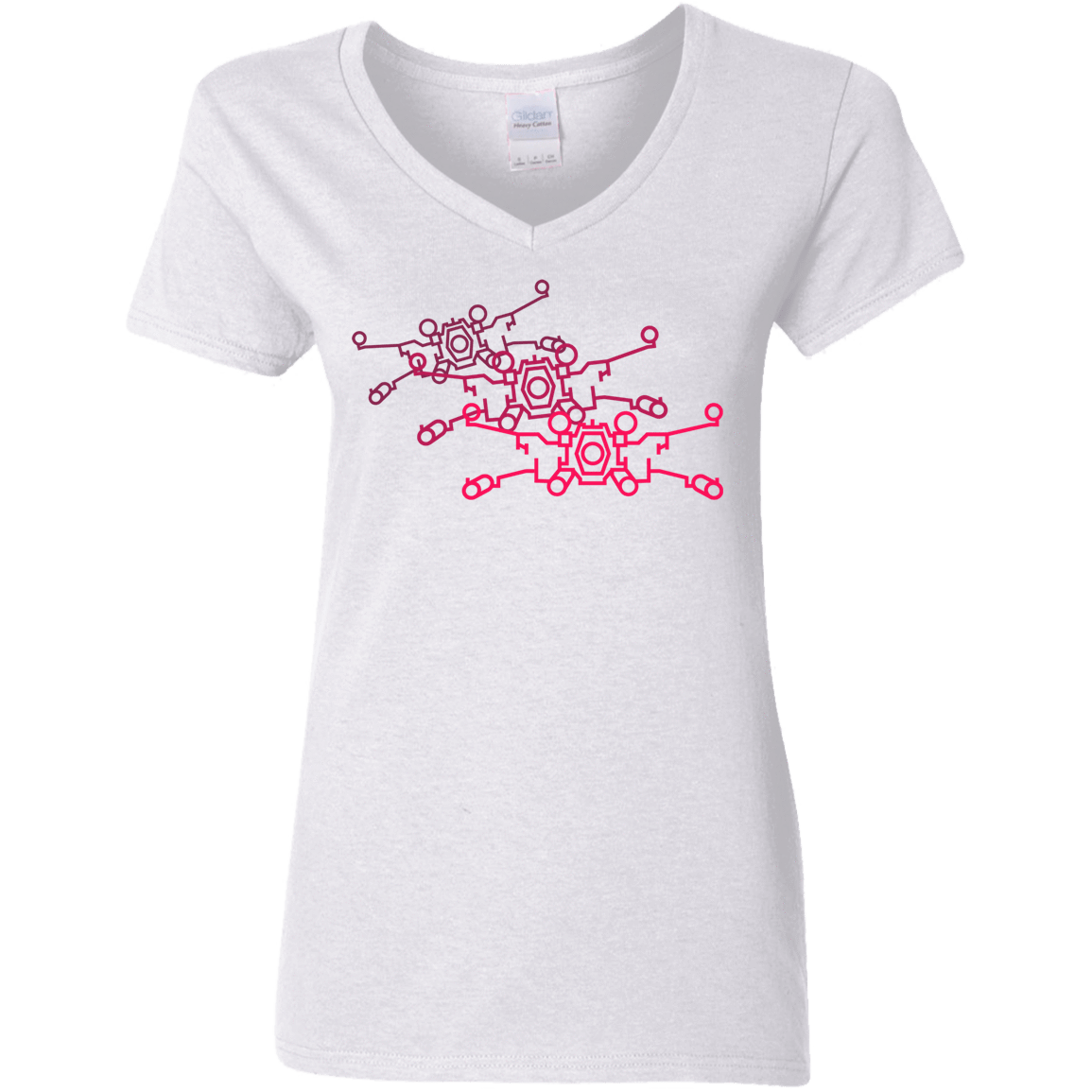 T-Shirts White / S Red Five Women's V-Neck T-Shirt