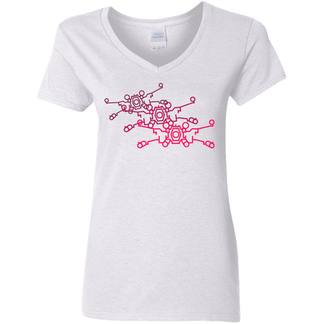 T-Shirts White / S Red Five Women's V-Neck T-Shirt