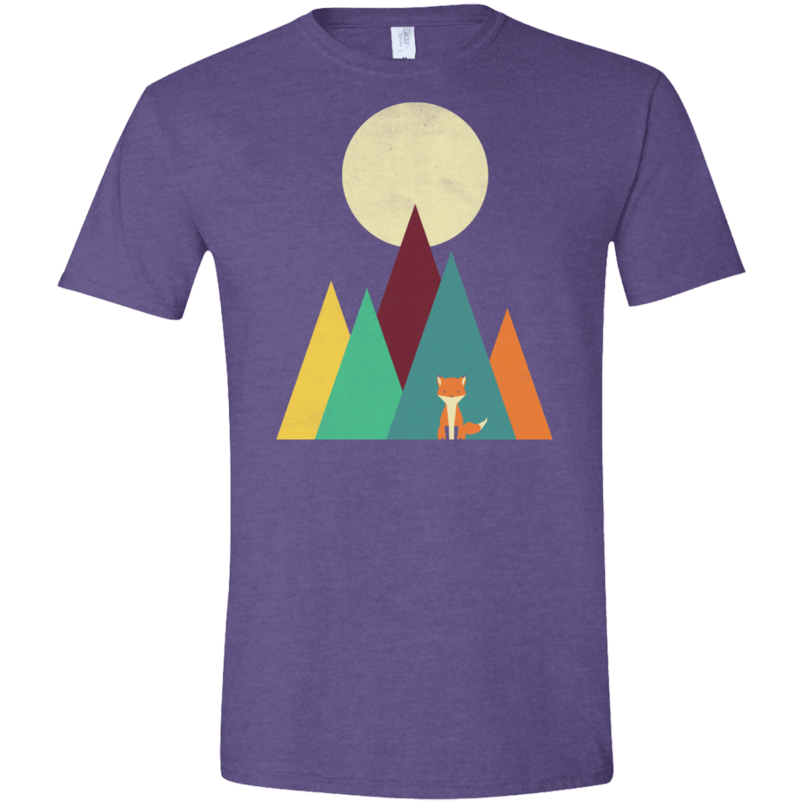 T-Shirts Heather Purple / S Red Fox Men's Semi-Fitted Softstyle
