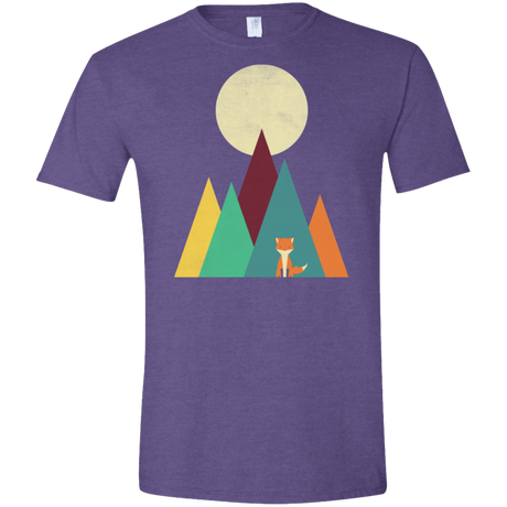 T-Shirts Heather Purple / S Red Fox Men's Semi-Fitted Softstyle