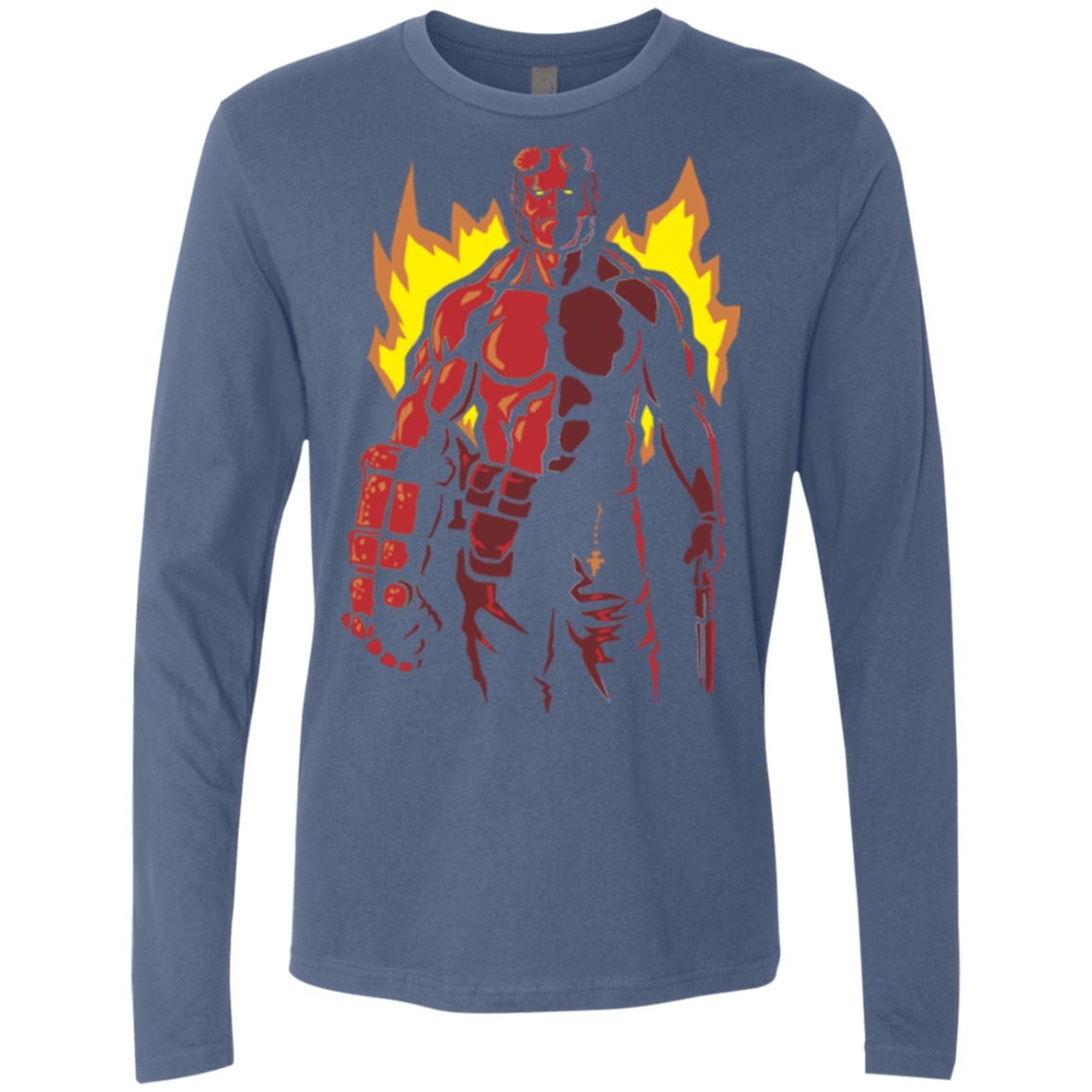 T-Shirts Indigo / Small Red Hero Men's Premium Long Sleeve