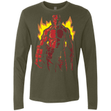 T-Shirts Military Green / Small Red Hero Men's Premium Long Sleeve
