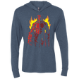 T-Shirts Indigo / X-Small Red Hero Triblend Long Sleeve Hoodie Tee
