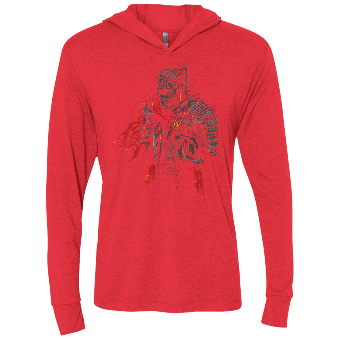 T-Shirts Vintage Red / X-Small Red knight Triblend Long Sleeve Hoodie Tee