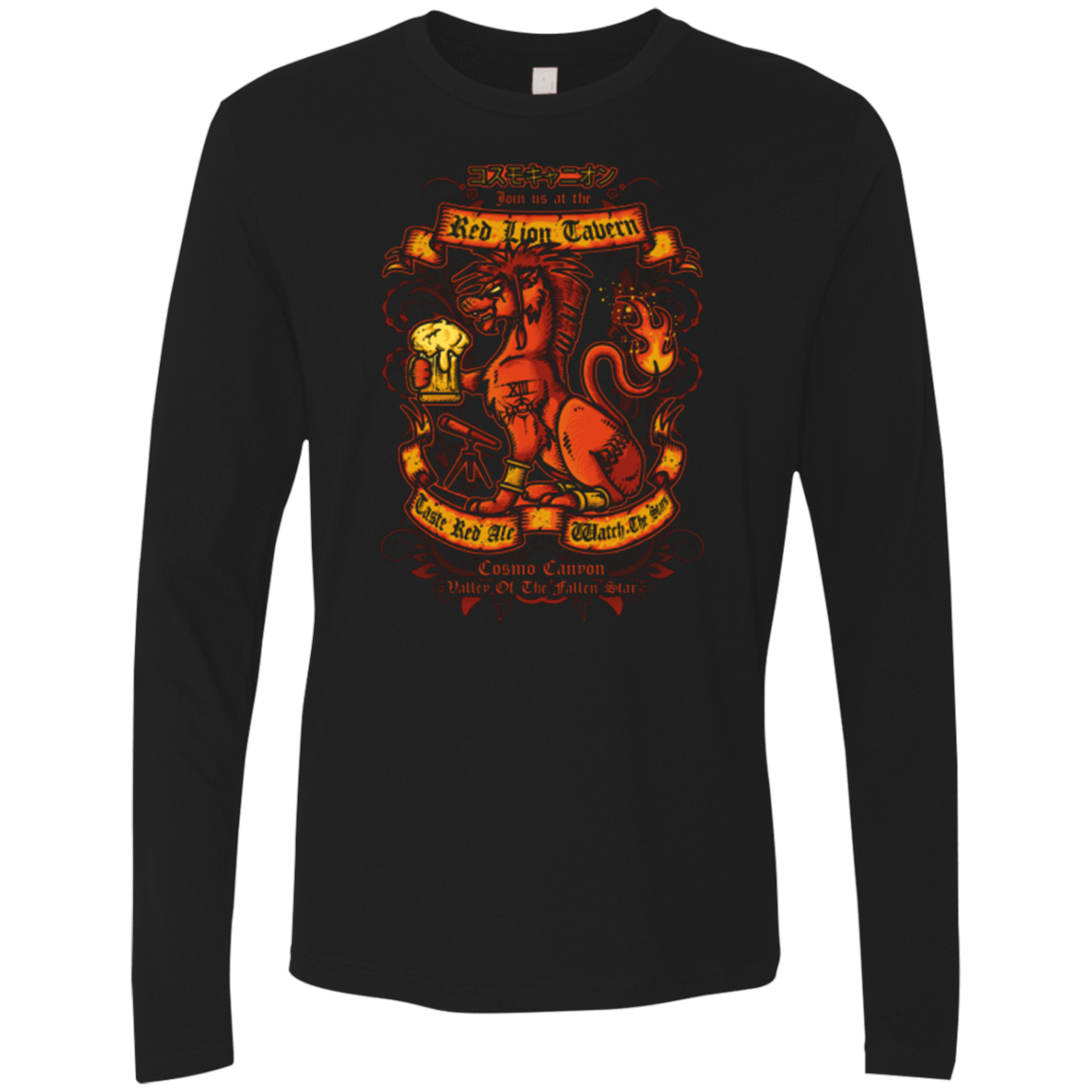 T-Shirts Black / Small RED LION TAVERN Men's Premium Long Sleeve