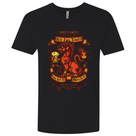 T-Shirts Black / X-Small RED LION TAVERN Men's Premium V-Neck