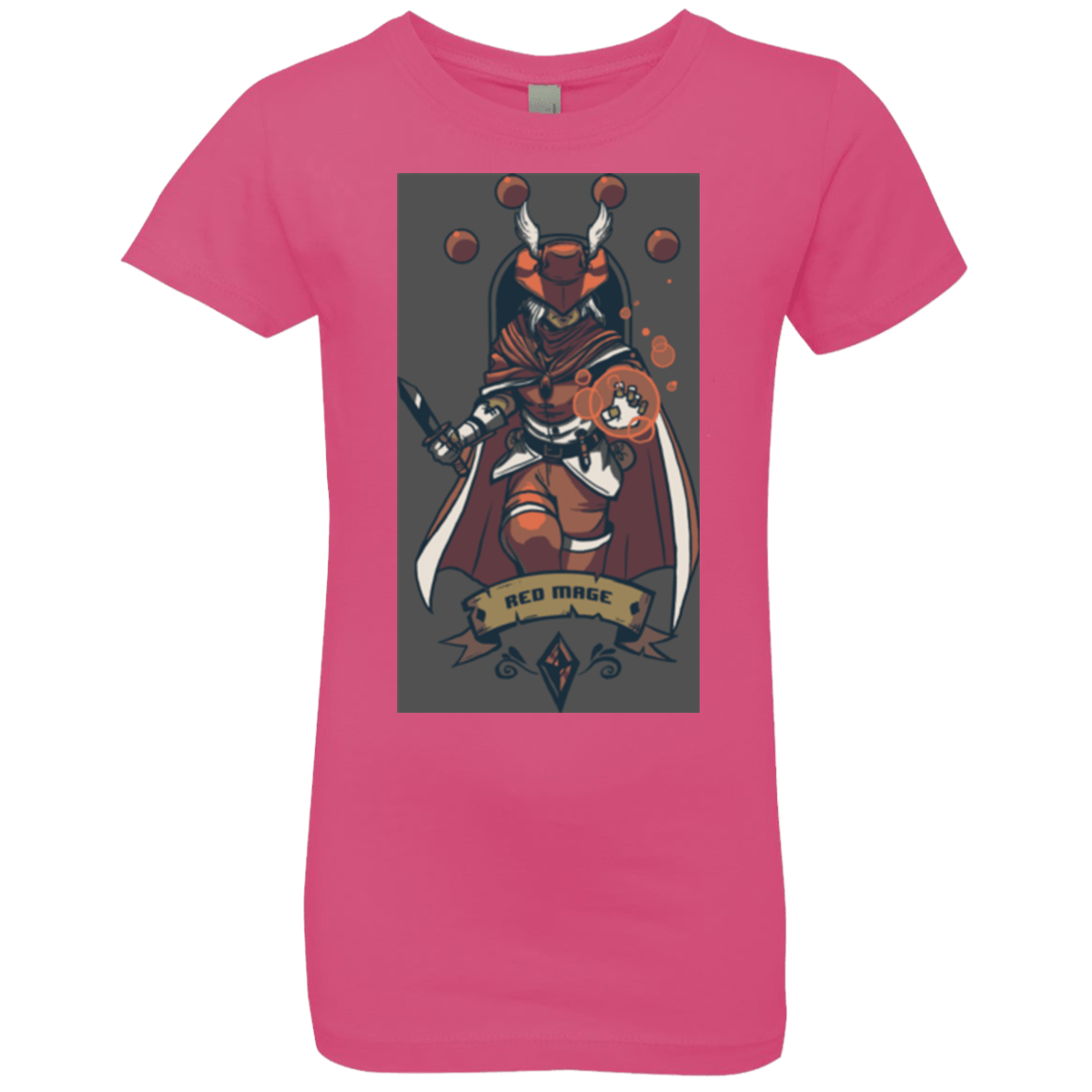 T-Shirts Hot Pink / YXS Red Mage Girls Premium T-Shirt