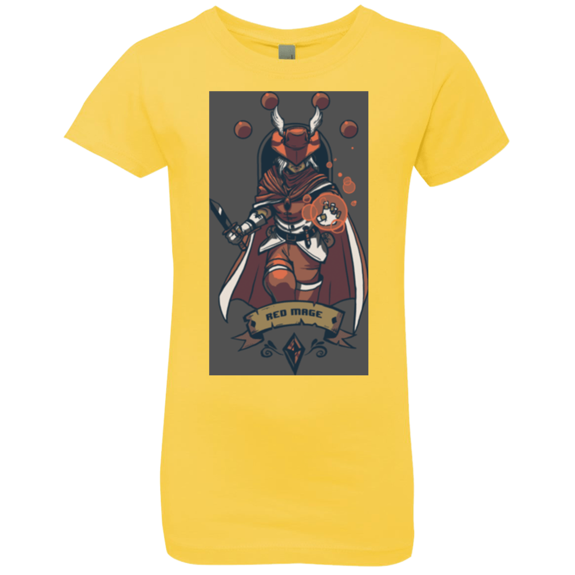 T-Shirts Vibrant Yellow / YXS Red Mage Girls Premium T-Shirt