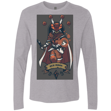 T-Shirts Heather Grey / Small Red Mage Men's Premium Long Sleeve