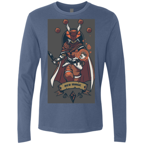 T-Shirts Indigo / Small Red Mage Men's Premium Long Sleeve