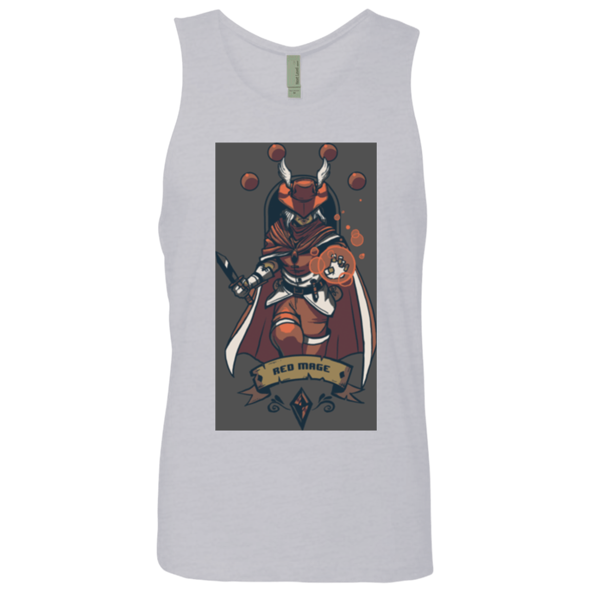 T-Shirts Heather Grey / Small Red Mage Men's Premium Tank Top