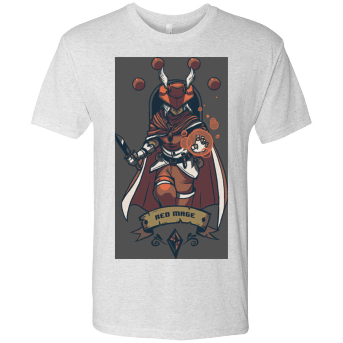 T-Shirts Heather White / Small Red Mage Men's Triblend T-Shirt