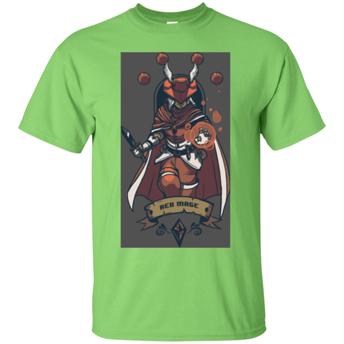 T-Shirts Lime / Small Red Mage T-Shirt