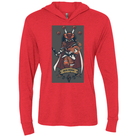 T-Shirts Vintage Red / X-Small Red Mage Triblend Long Sleeve Hoodie Tee