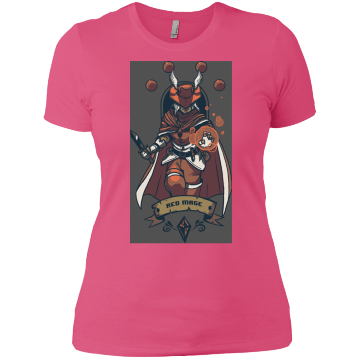 T-Shirts Hot Pink / X-Small Red Mage Women's Premium T-Shirt