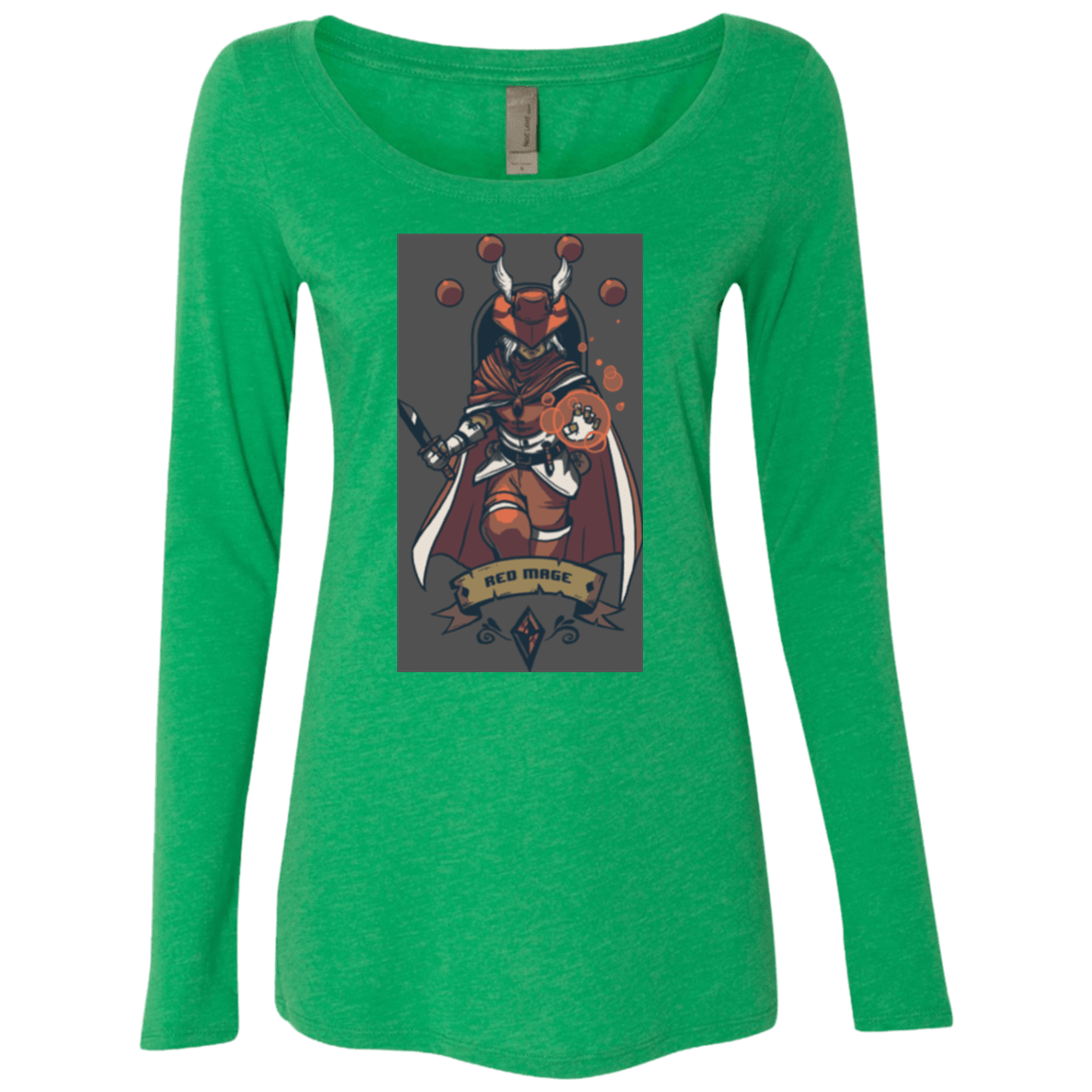 T-Shirts Envy / Small Red Mage Women's Triblend Long Sleeve Shirt