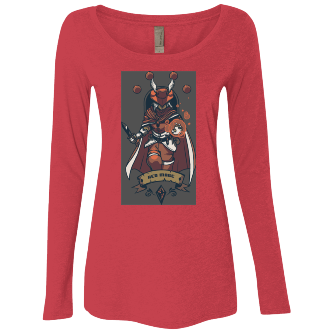 T-Shirts Vintage Red / Small Red Mage Women's Triblend Long Sleeve Shirt