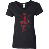 Red Mercenary Women's V-Neck T-Shirt