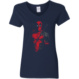 Red Mercenary Women's V-Neck T-Shirt