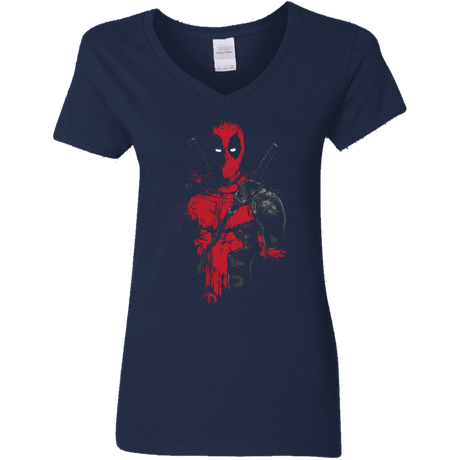 Red Mercenary Women's V-Neck T-Shirt