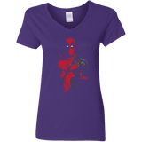 Red Mercenary Women's V-Neck T-Shirt