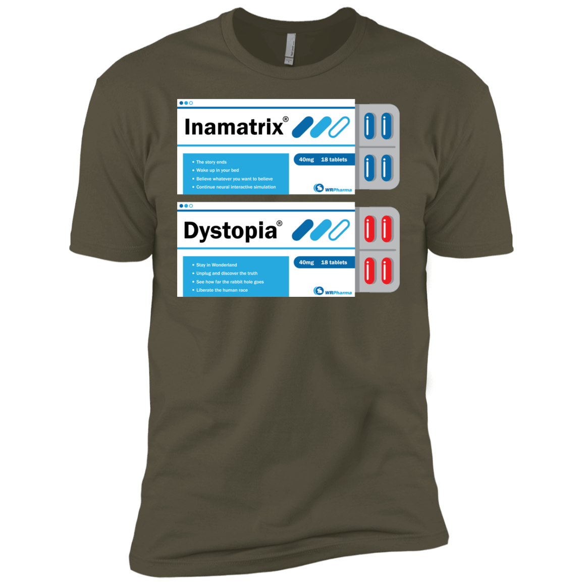 T-Shirts Military Green / X-Small Red or Blue Men's Premium T-Shirt