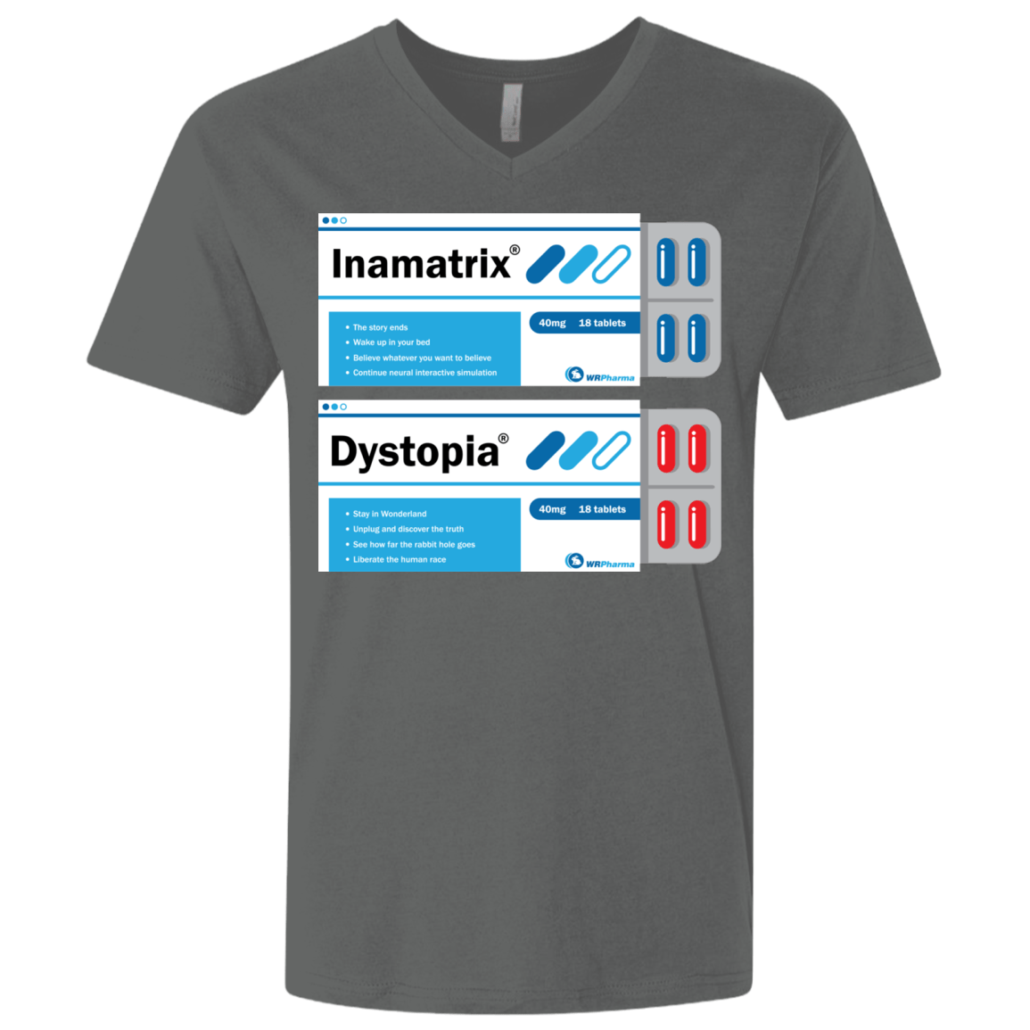 T-Shirts Heavy Metal / X-Small Red or Blue Men's Premium V-Neck