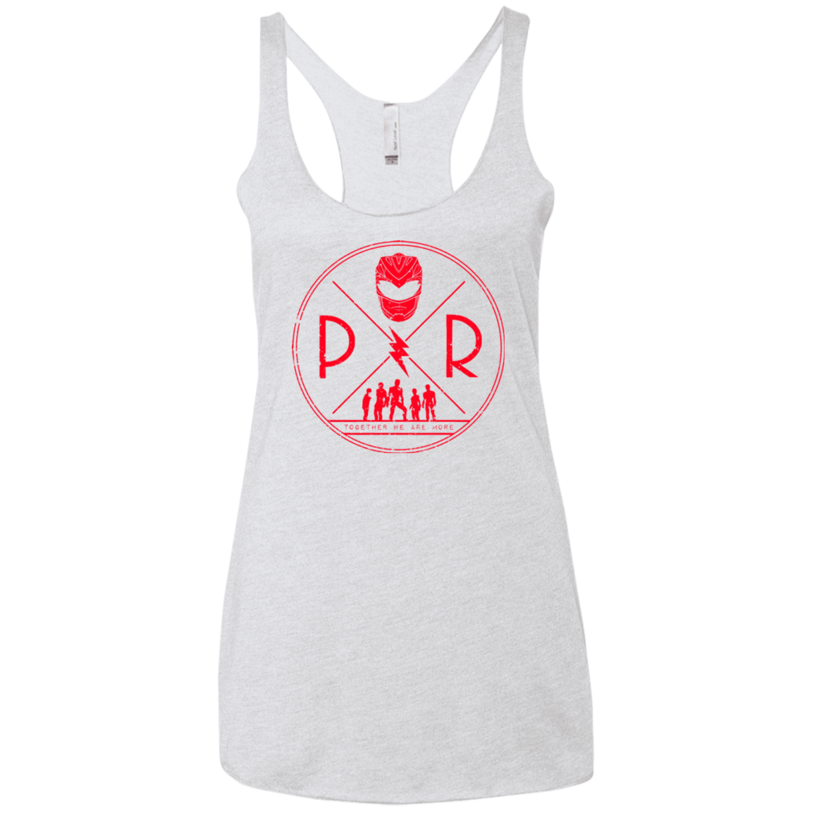 T-Shirts Heather White / X-Small Red Power Women's Triblend Racerback Tank