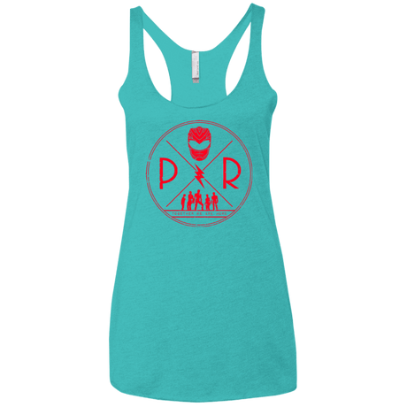 T-Shirts Tahiti Blue / X-Small Red Power Women's Triblend Racerback Tank