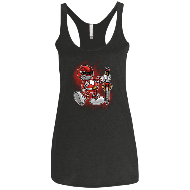 T-Shirts Vintage Black / X-Small Red Ranger Artwork Women's Triblend Racerback Tank