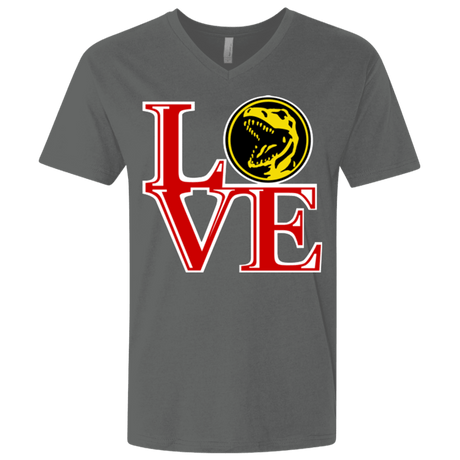 T-Shirts Heavy Metal / X-Small Red Ranger LOVE Men's Premium V-Neck