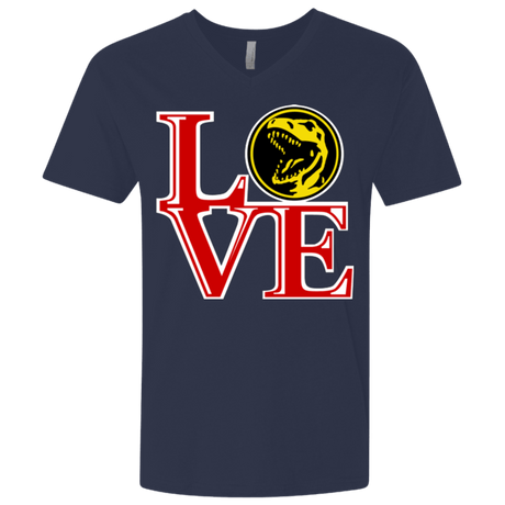 T-Shirts Midnight Navy / X-Small Red Ranger LOVE Men's Premium V-Neck