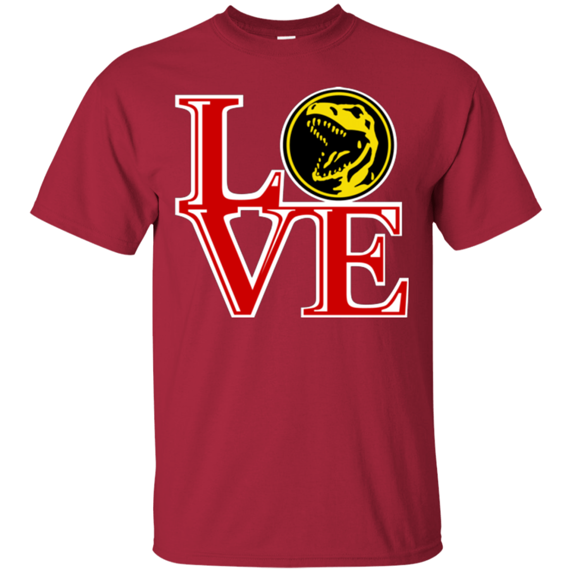 T-Shirts Cardinal / Small Red Ranger LOVE T-Shirt