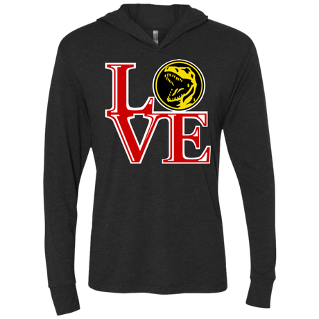 T-Shirts Vintage Black / X-Small Red Ranger LOVE Triblend Long Sleeve Hoodie Tee