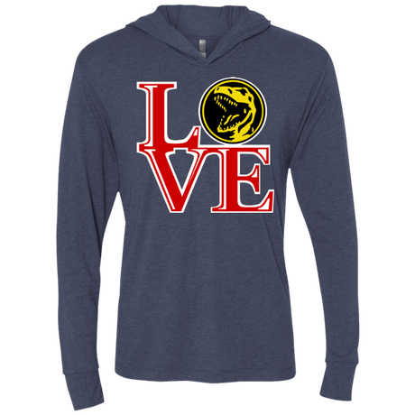 T-Shirts Vintage Navy / X-Small Red Ranger LOVE Triblend Long Sleeve Hoodie Tee