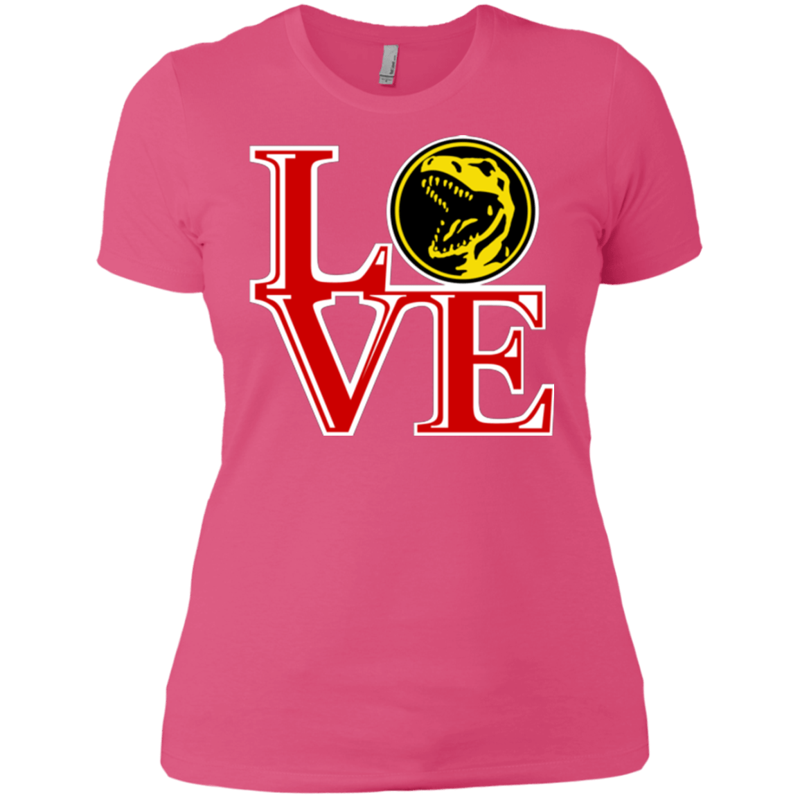 T-Shirts Hot Pink / X-Small Red Ranger LOVE Women's Premium T-Shirt