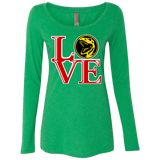 T-Shirts Envy / Small Red Ranger LOVE Women's Triblend Long Sleeve Shirt