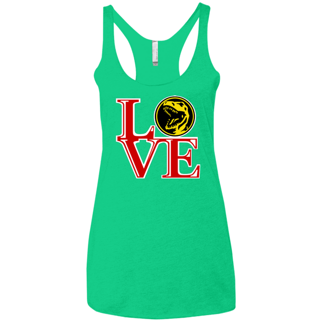 T-Shirts Envy / X-Small Red Ranger LOVE Women's Triblend Racerback Tank