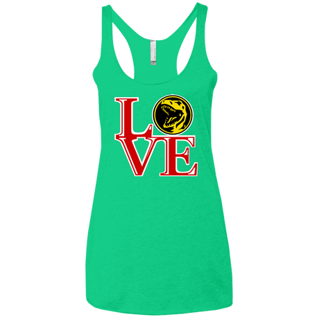 T-Shirts Envy / X-Small Red Ranger LOVE Women's Triblend Racerback Tank