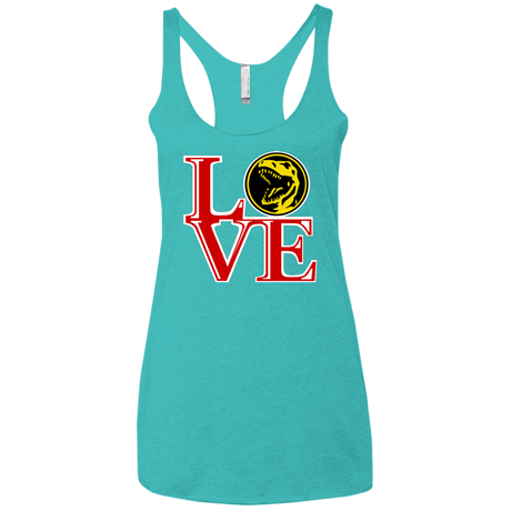 T-Shirts Tahiti Blue / X-Small Red Ranger LOVE Women's Triblend Racerback Tank