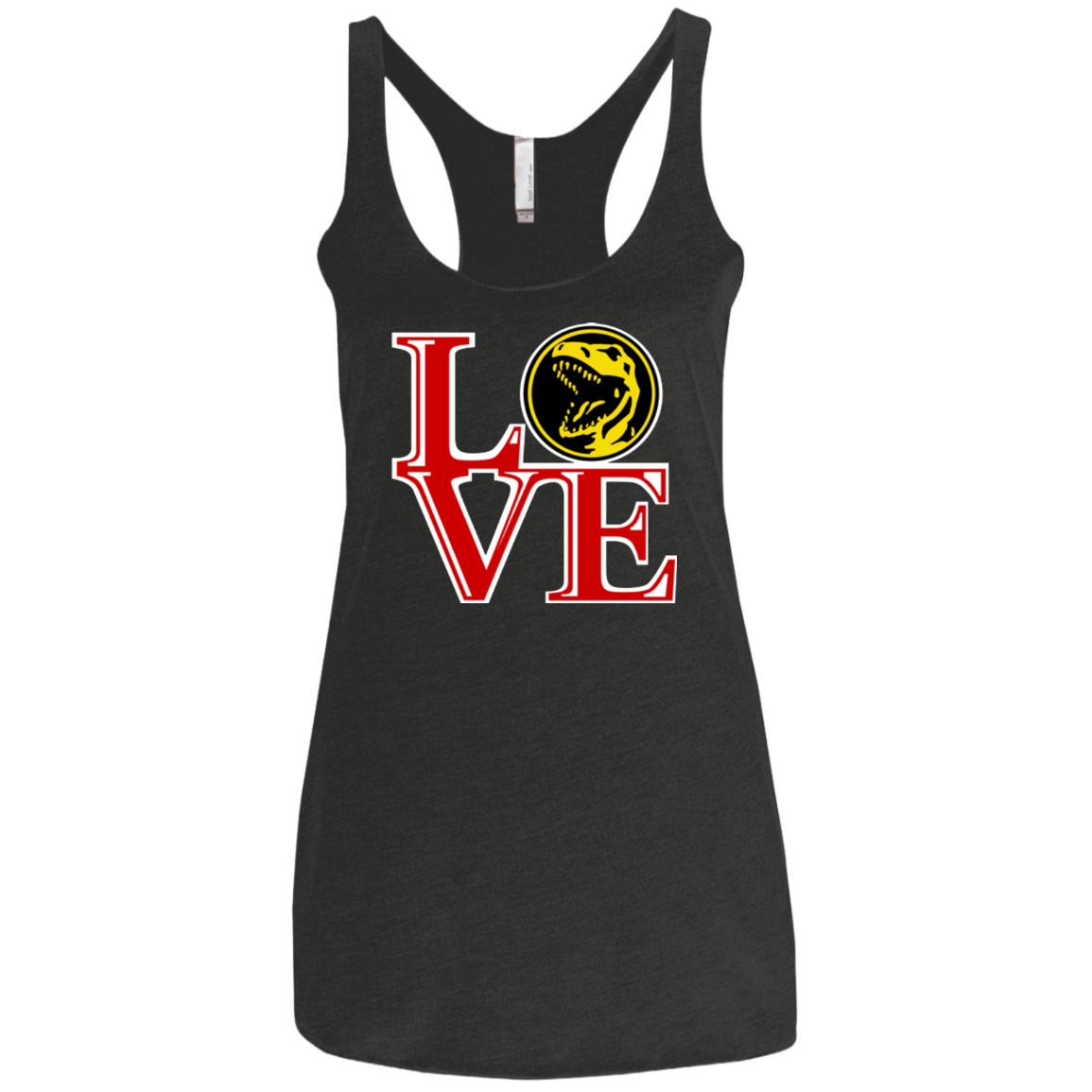 T-Shirts Vintage Black / X-Small Red Ranger LOVE Women's Triblend Racerback Tank