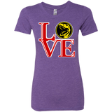 T-Shirts Purple Rush / Small Red Ranger LOVE Women's Triblend T-Shirt