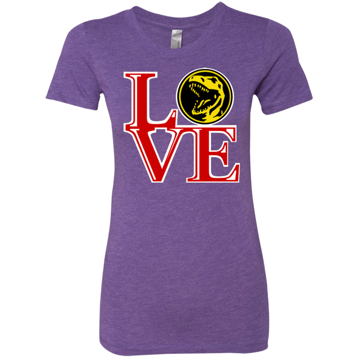 T-Shirts Purple Rush / Small Red Ranger LOVE Women's Triblend T-Shirt