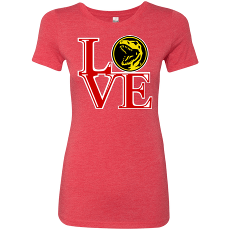 T-Shirts Vintage Red / Small Red Ranger LOVE Women's Triblend T-Shirt
