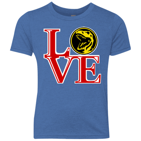 T-Shirts Vintage Royal / YXS Red Ranger LOVE Youth Triblend T-Shirt