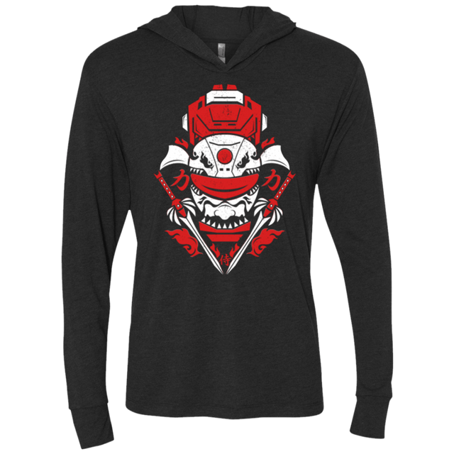 T-Shirts Vintage Black / X-Small Red Ranger Triblend Long Sleeve Hoodie Tee