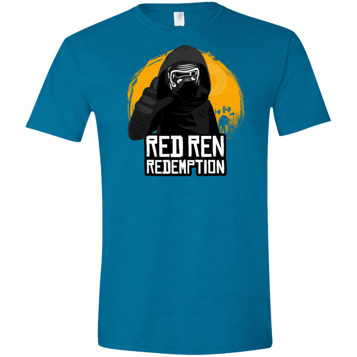 T-Shirts Antique Sapphire / S Red Ren Men's Semi-Fitted Softstyle