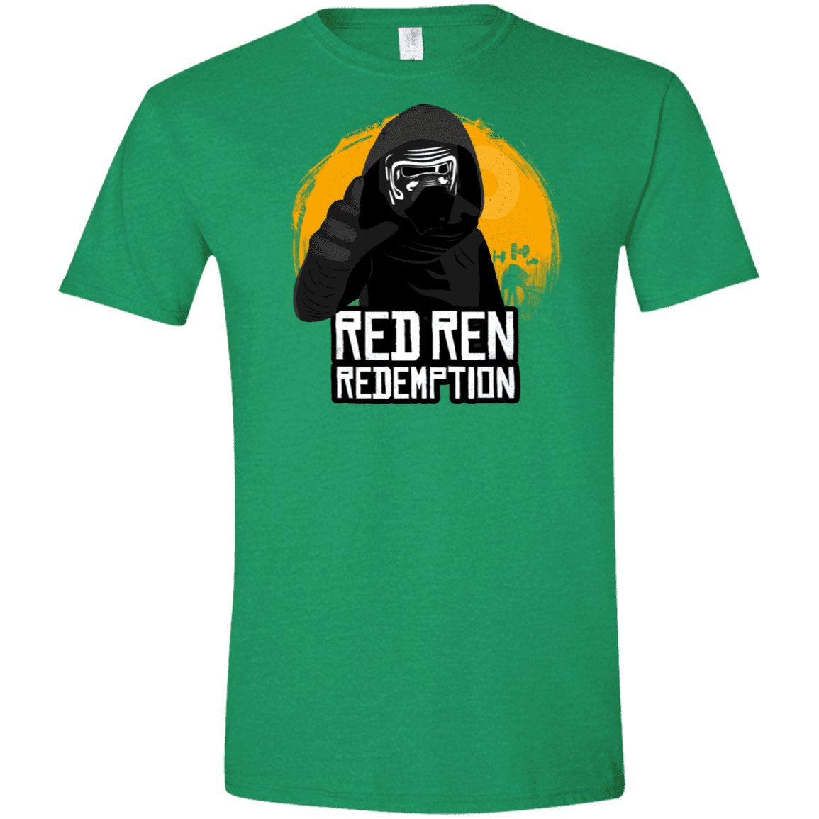 T-Shirts Heather Irish Green / M Red Ren Men's Semi-Fitted Softstyle