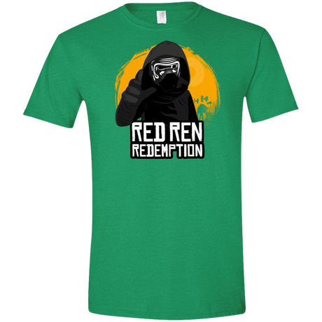 T-Shirts Heather Irish Green / M Red Ren Men's Semi-Fitted Softstyle