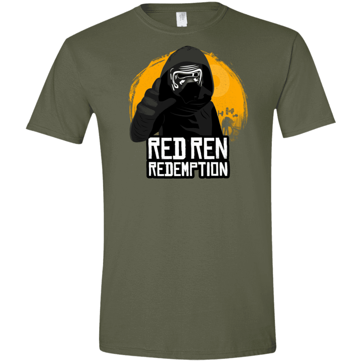 T-Shirts Military Green / S Red Ren Men's Semi-Fitted Softstyle